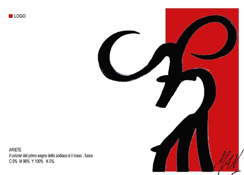Cartoon: grafica zodiacale ARIETE (medium) by Enzo Maneglia Man tagged asriete,segno,zodiacale,man,maneglia