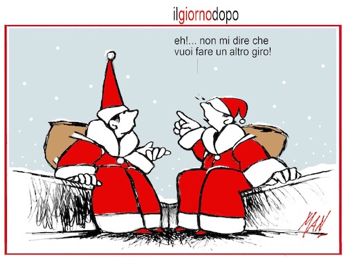 Cartoon: il giorno dopo Natale (medium) by Enzo Maneglia Man tagged vignetta,natale,umorismo,grafico,spilli,by,maneglia,fighillearte,piccolomuseo,di,fighille,ita