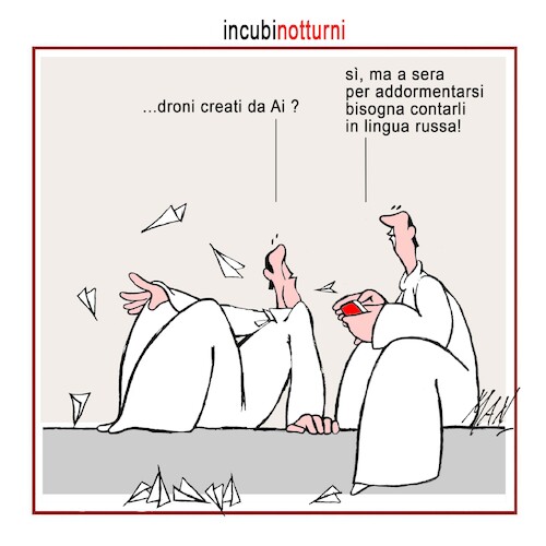 incubi notturni (medium) Cartoon: incubi notturni (medium) by Enzo Maneglia Man tagged vignette,umorismo,grafico,spilli,fighillearte,piccolomuseo,di,fighille,ita
