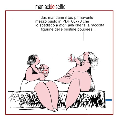 Cartoon: maniaci dei selfie (medium) by Enzo Maneglia Man tagged vignette,umorismo,grafico,fighillearte,piccolo,museo,fighille,ita