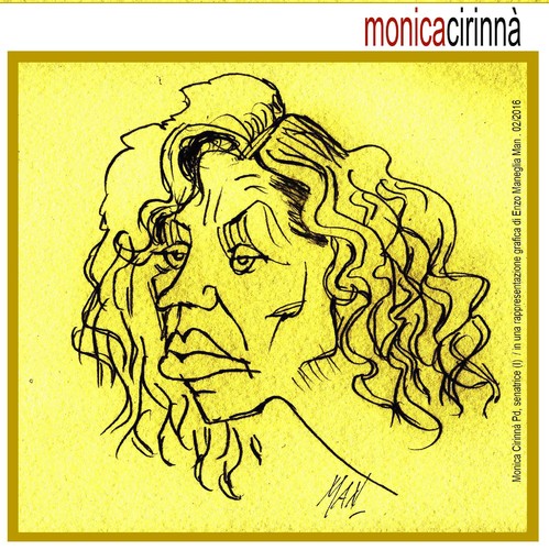 Cartoon: Monica Cirinna politica (medium) by Enzo Maneglia Man tagged caricature,monica,cirinna,man,di,profili