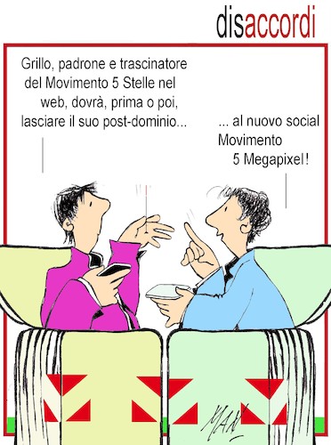 Cartoon: movimento 5 megapixel (medium) by Enzo Maneglia Man tagged vignette,cassonettari,umorismo,man,maneglia,fighillearte