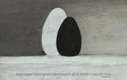 Cartoon: Pasqua 2022 (medium) by Enzo Maneglia Man tagged pasqua,2022,eventi,auguri,pace,nel,mondo