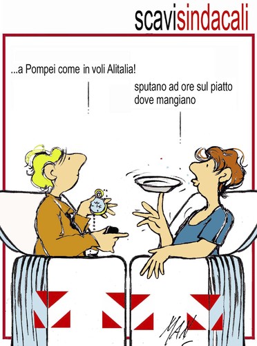 Cartoon: Pompei estate 2015 (medium) by Enzo Maneglia Man tagged cassonettari,man,maneglia,fighillearte