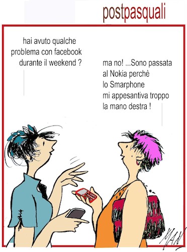 Cartoon: post pasquali (medium) by Enzo Maneglia Man tagged vignette,spilli,umorismo,cassonettari,maneglia,man,fighillearte