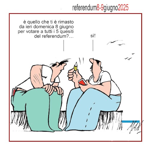 Cartoon: Referendum (medium) by Enzo Maneglia Man tagged vignette,umorismo,grafico,spilli,fighillearte,piccolomuseo,fighille,ita