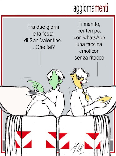 Cartoon: San Valentino 2018 (medium) by Enzo Maneglia Man tagged vignetta,umorismo,sanvalentino,maneglia,man,fignhillearte