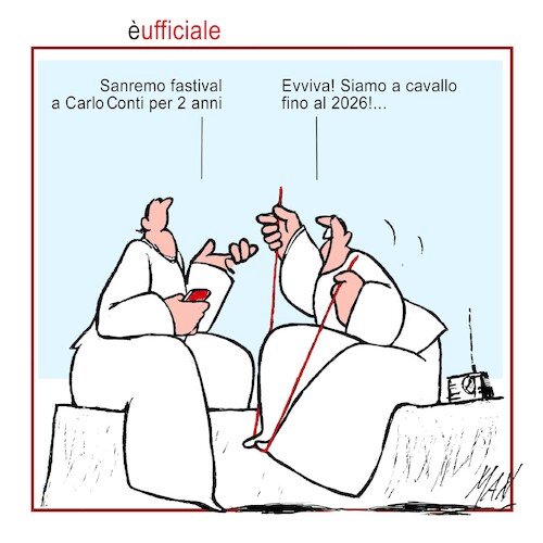 Cartoon: Sanremo a Conti (medium) by Enzo Maneglia Man tagged vignette,umorismo,grafico,illustrazioni,fighillearte,piccolomuseo,fighille,ita