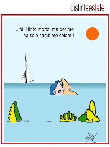 Cartoon: SPECIALE ESTATE ITALIANO (medium) by Enzo Maneglia Man tagged spilli,vignetta,umorismo,grafico,enzo,maneglia,man,fighillearte