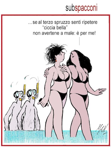 Cartoon: sub spacconi (medium) by Enzo Maneglia Man tagged vignette,umorismo,grafico,vignetta,mare,di,man,maneglia,enzo,fighillearte,piccolomuseo,fighille
