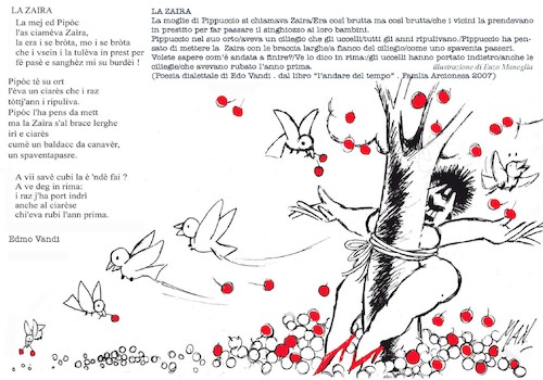 Cartoon: Tempo di ciliegie (medium) by Enzo Maneglia Man tagged illustrazione,grafica,poesie,romagnole,di,enzo,maneglia,man