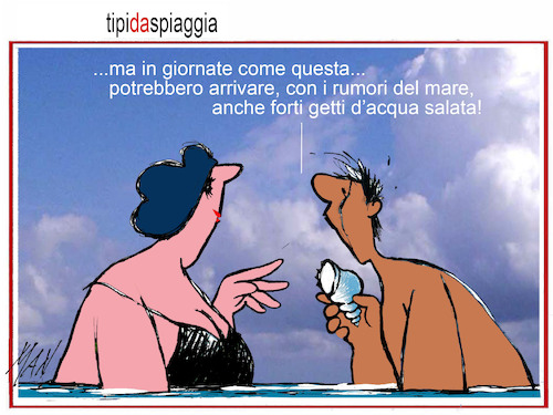 Cartoon: Tipi da spiaggia (medium) by Enzo Maneglia Man tagged vignetta,umorismo,grafico,estate,mare