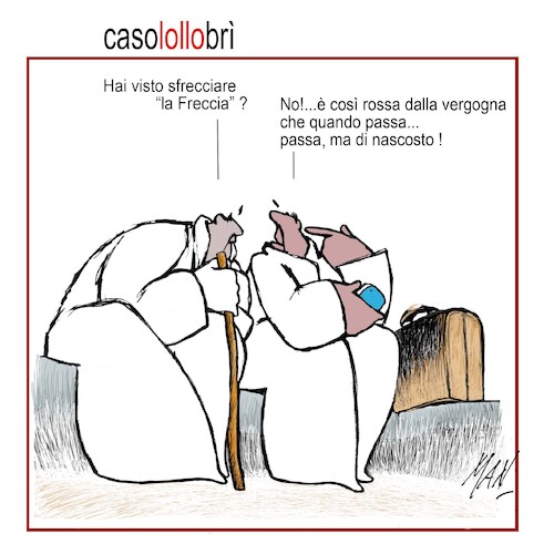 Cartoon: Trenitalia (medium) by Enzo Maneglia Man tagged vignette,umorismo,grafico,frecciarossa,trenitalia,fighillearte,piccolomuseo,fighille,ita