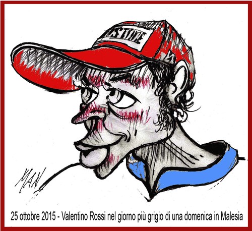 Cartoon: Valentino Rossi (medium) by Enzo Maneglia Man tagged valentino,rossi,motogp,caricatura,enzo,maneglia,man
