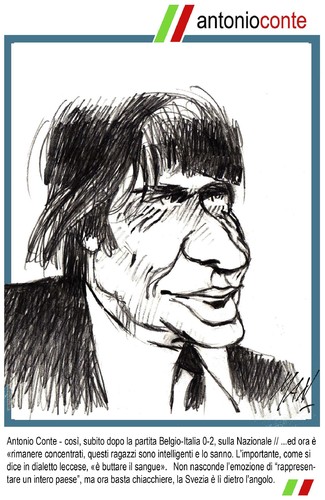 Cartoon: Antonio Conte (medium) by Enzo Maneglia Man tagged allenatore,ct,nazionale,italiana,caricatura,antonio,conte,fighillearte,man