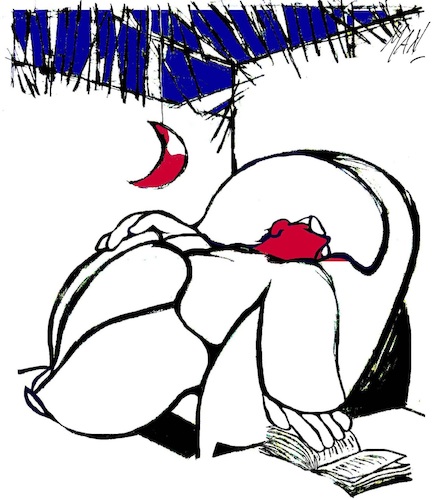 Cartoon: LE MIE SERE (medium) by Enzo Maneglia Man tagged storie,racconti,diari,by,franco,ruinetti,illustrazioni,di,man,maneglia,da,fighillearte,piccolomuseo,fighille,it