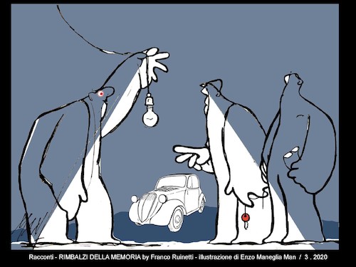 Cartoon: Rimbalzi By Ruinetti (medium) by Enzo Maneglia Man tagged racconti,storie,diari,by,franco,ruinetti,fighillearte,illustrazioni,man