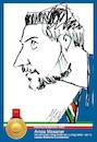 Cartoon: Amos Mosaner (small) by Enzo Maneglia Man tagged amos,mosaner,caricatura,curling,giochi,olimpiadi,pechino