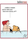 Cartoon: bollino rosso (small) by Enzo Maneglia Man tagged cassonettari,man,bagnanti,estate,fighillearte,maneglia