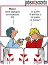 Cartoon: Job act dei cassonettari (small) by Enzo Maneglia Man tagged cassonettari,man,maneglia,fighillearte