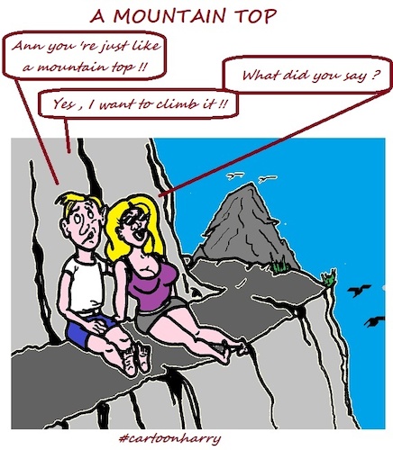 Cartoon: A Mountain Top (medium) by cartoonharry tagged mountain,cartoonharry
