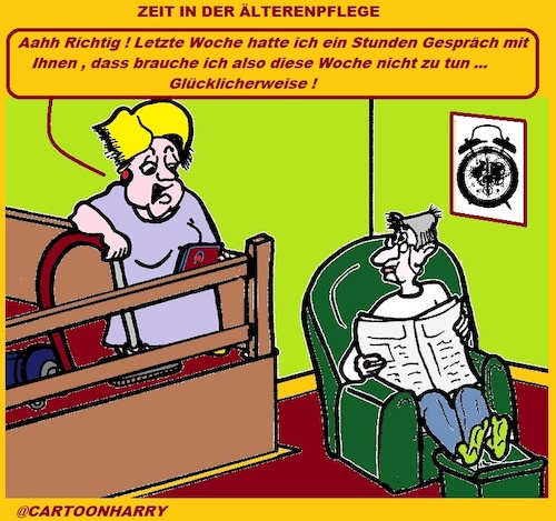 Cartoon: Älterenpflege (medium) by cartoonharry tagged älterenpflege