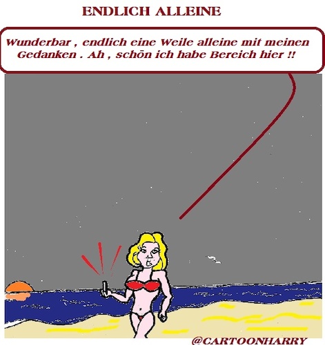Cartoon: Alleine (medium) by cartoonharry tagged alleine,cartoonharry