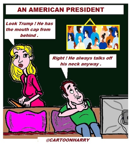 Cartoon: An American President (medium) by cartoonharry tagged politics,cartoonharry,trump