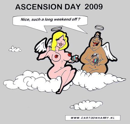 Cartoon: Ascension Day 2009 (medium) by cartoonharry tagged ascension,naked,angels