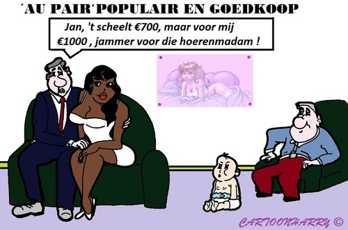 Cartoon: AuPair (medium) by cartoonharry tagged aupair,meisje,mannen,rijk,prostituee,cartoon,cartoonharry,cartoonist,dutch,toonpool