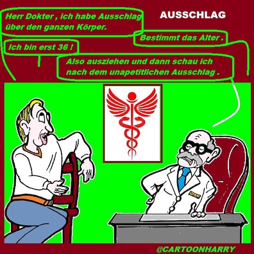 Cartoon: Ausschlag (medium) by cartoonharry tagged arzt,ausschlag