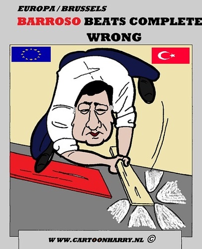 Cartoon: Barroso (medium) by cartoonharry tagged toonpool,turkye,europe,dutch,cartoonharry,cartoonist,caricature,cartoon,wrong,complete,president,ep,barroso,eu