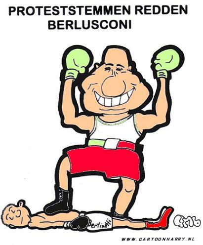 Cartoon: Berlusconi (medium) by cartoonharry tagged win