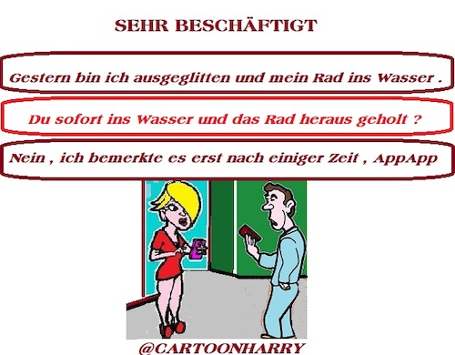Cartoon: Beschäftigt (medium) by cartoonharry tagged cartoonharry