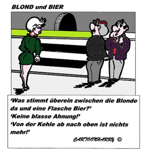 Cartoon: Blond und Bier (medium) by cartoonharry tagged blond,bier,madchen,bauer,mann,cartoon,cartoonist,cartoonharry,dutch,toonpool