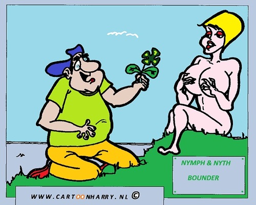 Cartoon: Bounder (medium) by cartoonharry tagged bounder,nude,sexy,nymphs,nymph,cartoon,cartoonharry,cartoonist,dutch,toonpool