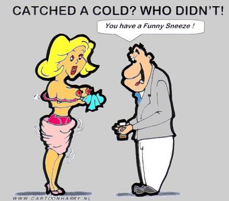 Cartoon: Catched a Cold (medium) by cartoonharry tagged girl,funny,sneeze,cold,naked