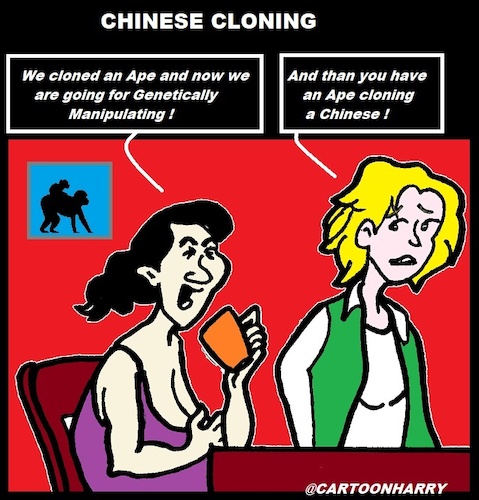 Cartoon: Chinese Cloning (medium) by cartoonharry tagged cloning,cartoonharry