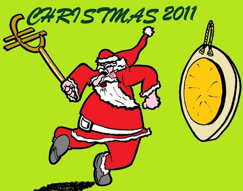 Cartoon: Christmas 2011 (medium) by cartoonharry tagged santa,xmas,christmas,euro,cartoon,cartoonharry,cartoonist,dutch,toonpool