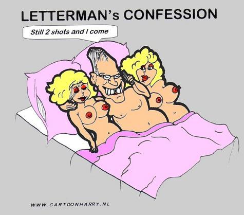 Cartoon: Confession Letterman (medium) by cartoonharry tagged cartoonharry,caricature,cartoon,girls,girl