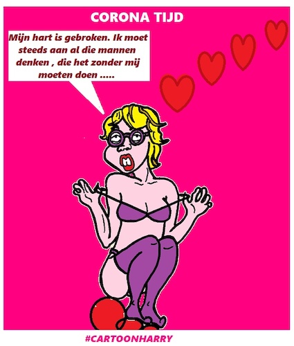 Cartoon: Corona Tijd (medium) by cartoonharry tagged coronatijd,cartoonharry