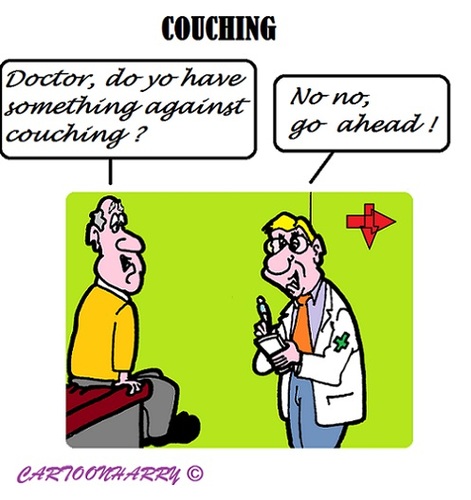 Cartoon: Couching (medium) by cartoonharry tagged cool,cold,couch,doctor,do
