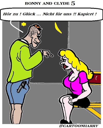 Cartoon: Das 5e Mal Bonny und Clyde (medium) by cartoonharry tagged bonny,clyde