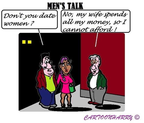 Cartoon: Dating (medium) by cartoonharry tagged dates,dating,girls,men,afford
