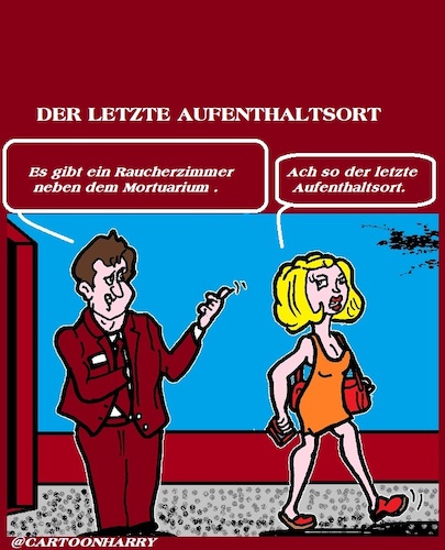 Cartoon: Der letzte Aufenthaltsort (medium) by cartoonharry tagged aufenthaltsort,cartoonharry