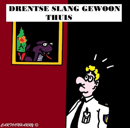 Cartoon: Drentse Slang (medium) by cartoonharry tagged boa,slang,drente,ontsnapping,terug,cartoon,cartoonist,cartoonharry,dutch,toonpool
