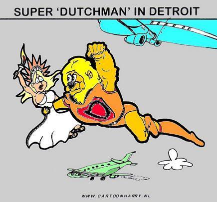 Cartoon: Dutch Superman (medium) by cartoonharry tagged superman,dutch,cartoonharry,hero,detroit