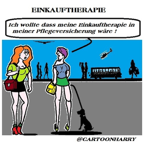 Cartoon: Einkaufen (medium) by cartoonharry tagged einkaufen,therapie