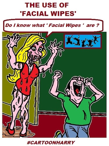 Cartoon: Facial Wipes (medium) by cartoonharry tagged wipes,cartoonharry