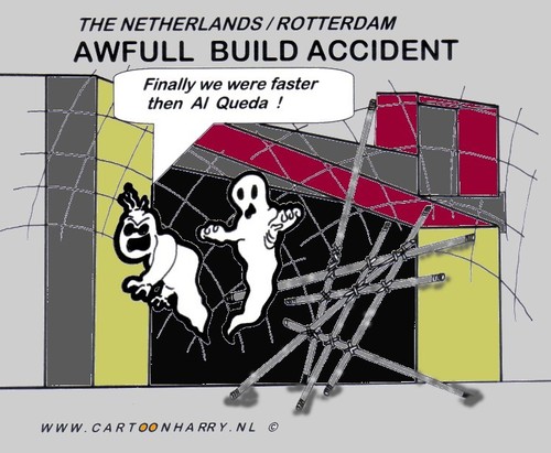 Cartoon: Faster (medium) by cartoonharry tagged accident,alqueda,cartoonharry,ghosts,rotterdam,holland